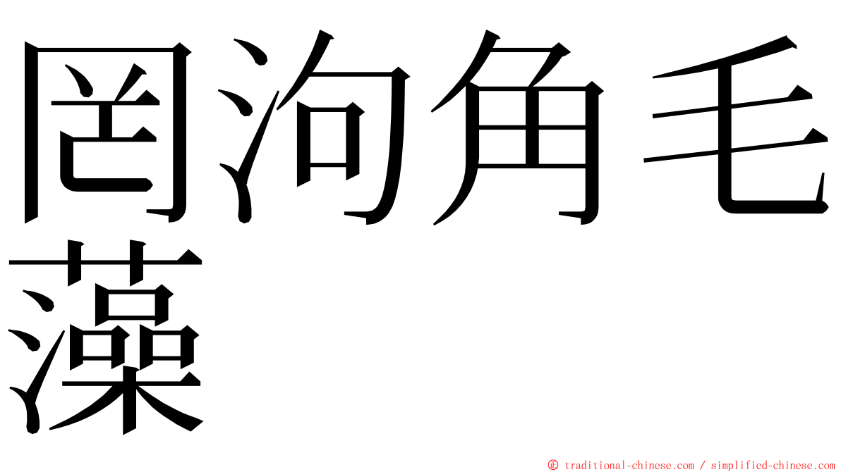 罔泃角毛藻 ming font