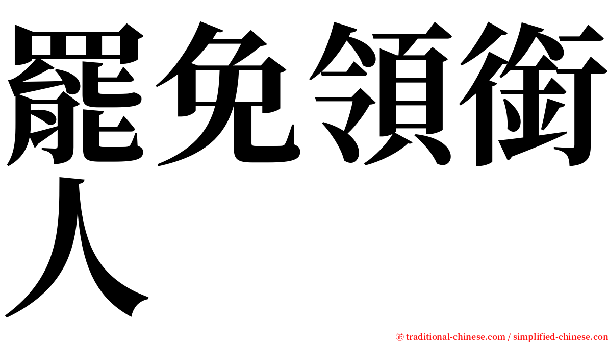 罷免領銜人 serif font