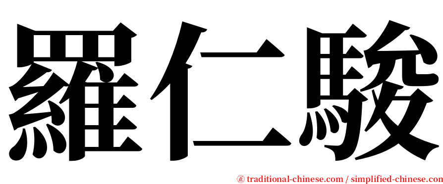 羅仁駿 serif font