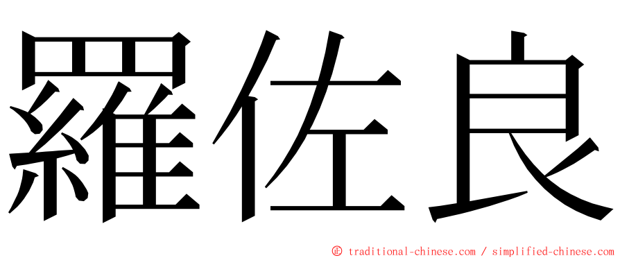 羅佐良 ming font