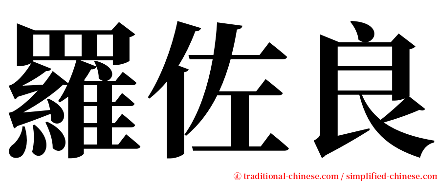 羅佐良 serif font