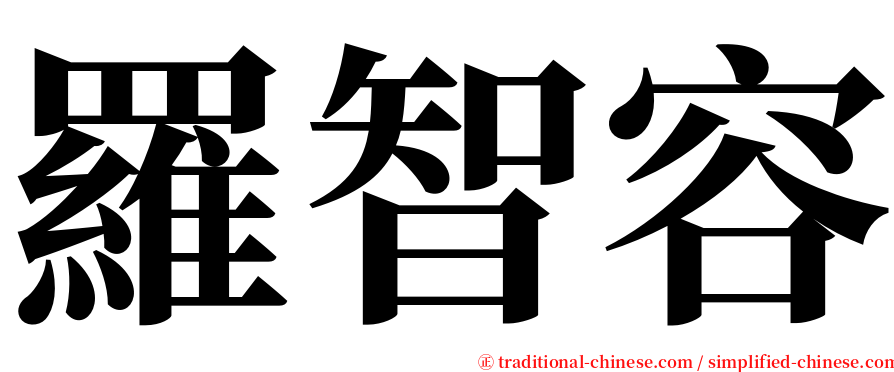 羅智容 serif font