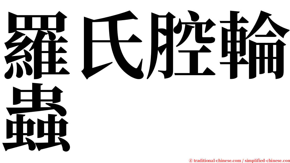 羅氏腔輪蟲 serif font