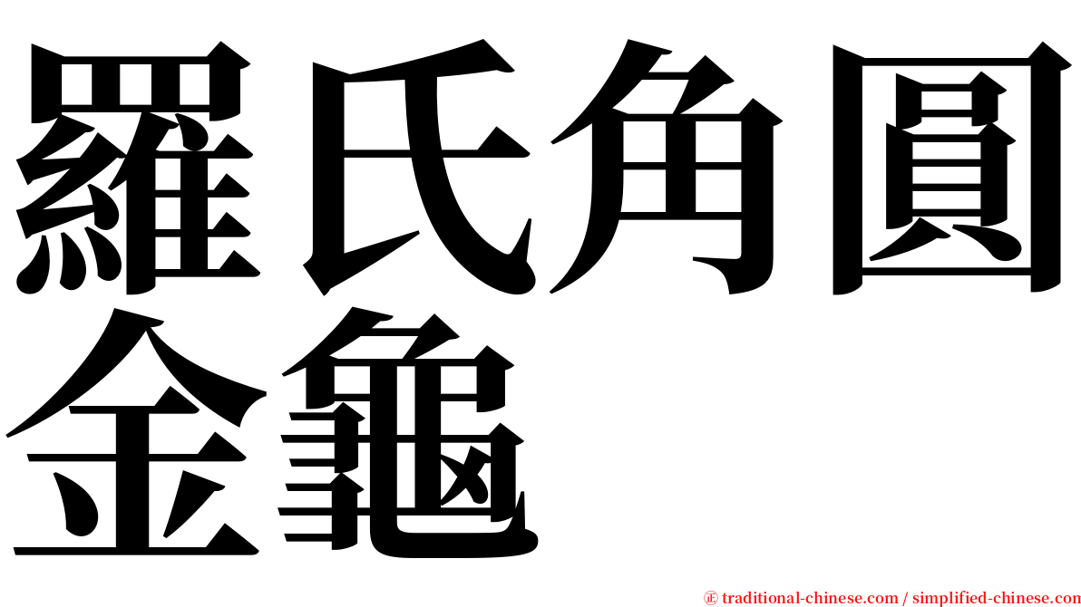 羅氏角圓金龜 serif font