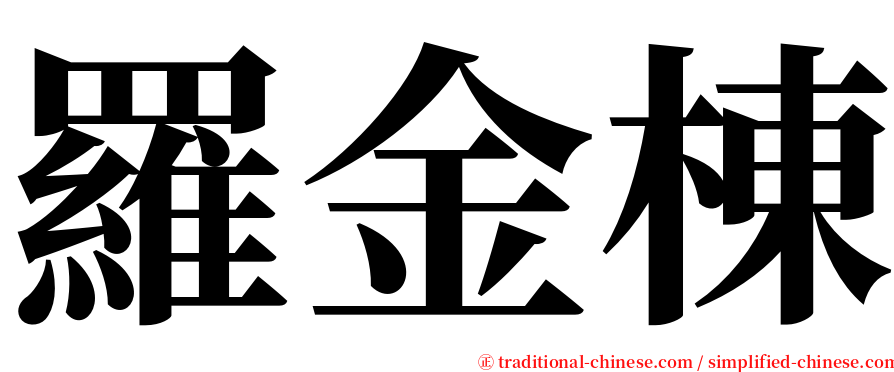 羅金棟 serif font