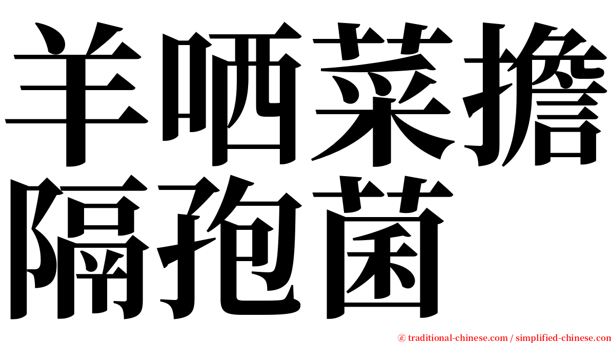 羊哂菜擔隔孢菌 serif font