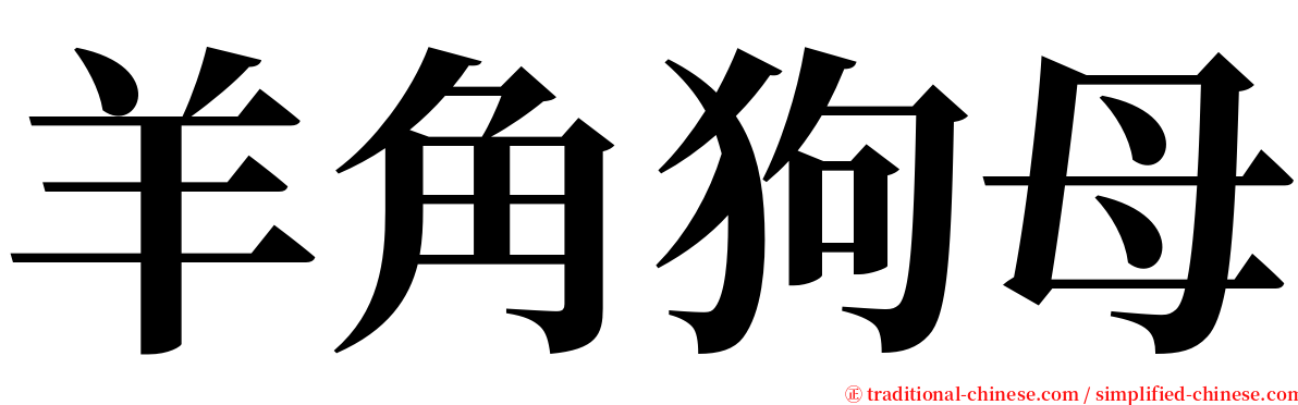 羊角狗母 serif font