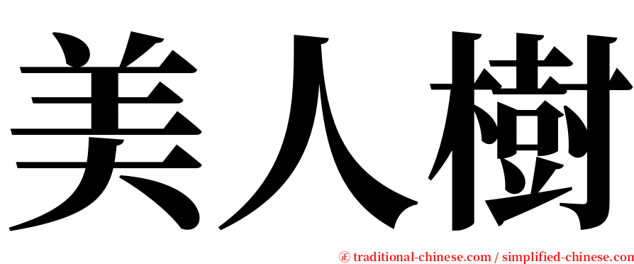 美人樹 serif font