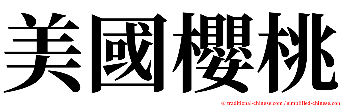 美國櫻桃 serif font