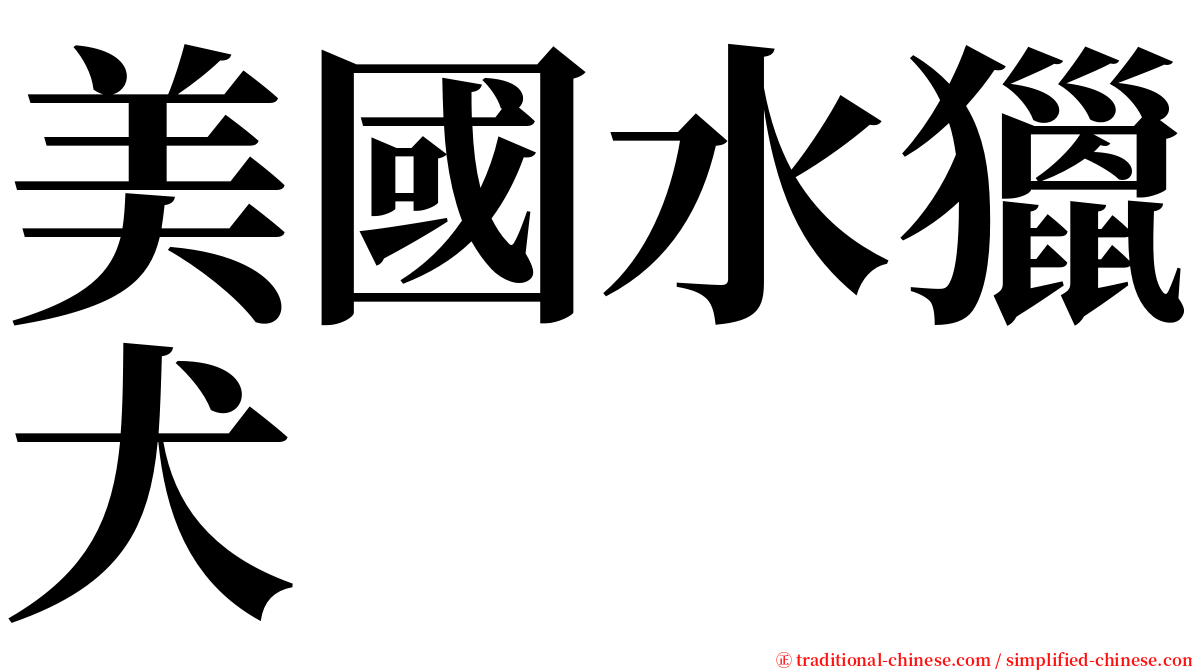 美國水獵犬 serif font