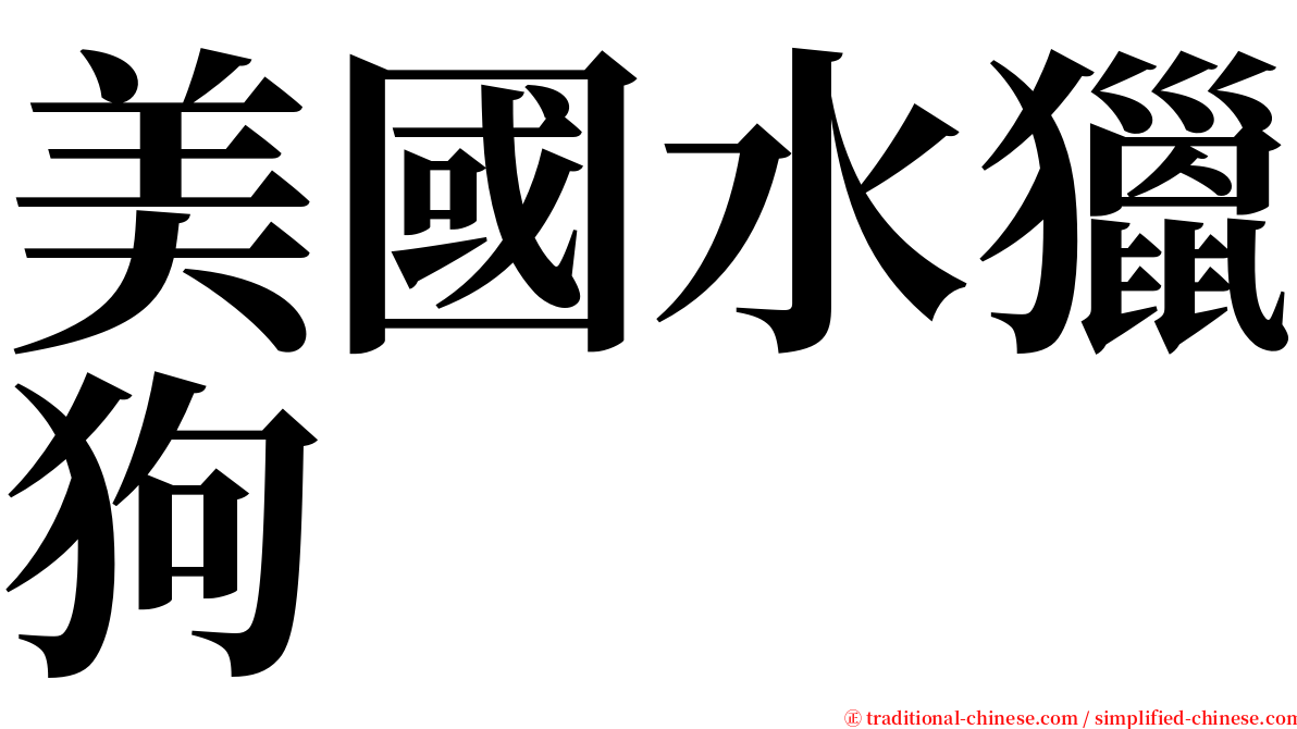 美國水獵狗 serif font