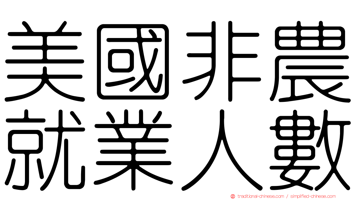 美國非農就業人數