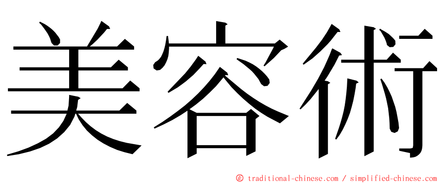 美容術 ming font