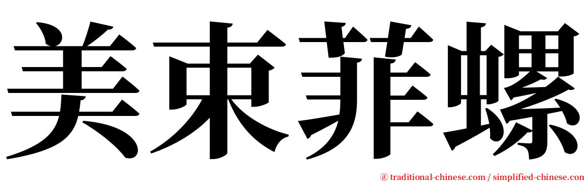 美束菲螺 serif font