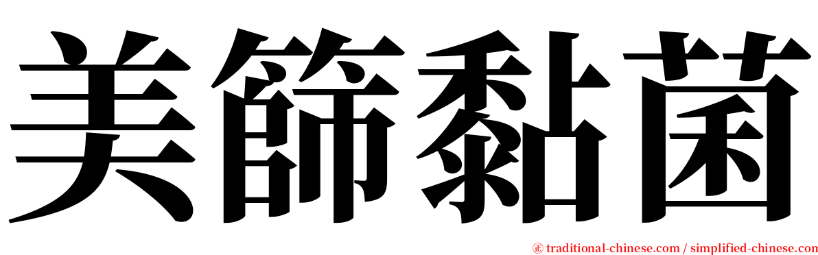 美篩黏菌 serif font