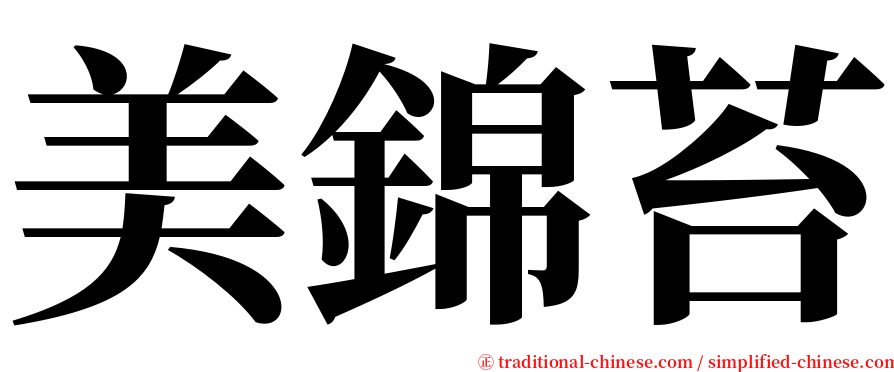 美錦苔 serif font