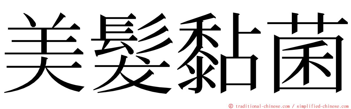 美髮黏菌 ming font