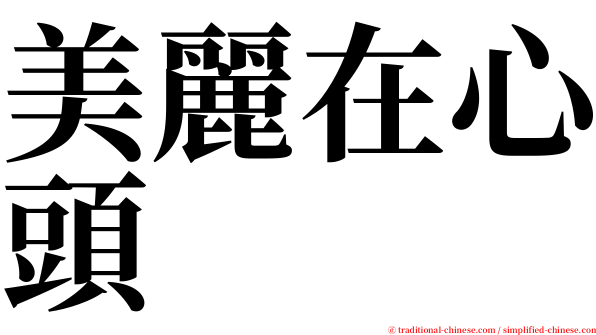 美麗在心頭 serif font