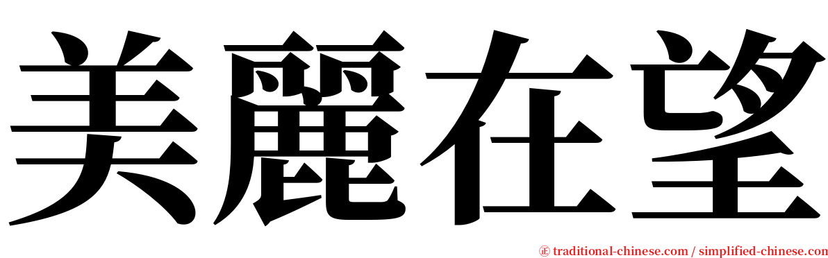 美麗在望 serif font