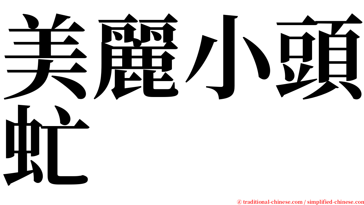 美麗小頭虻 serif font