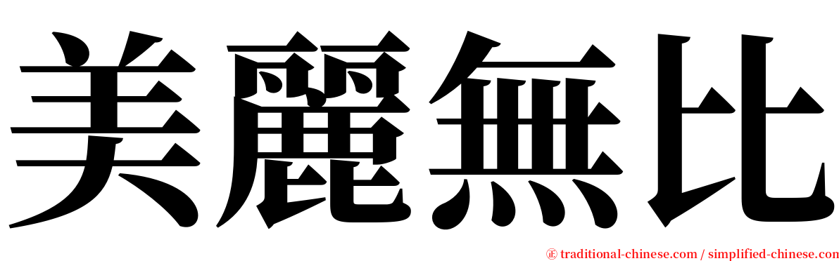 美麗無比 serif font