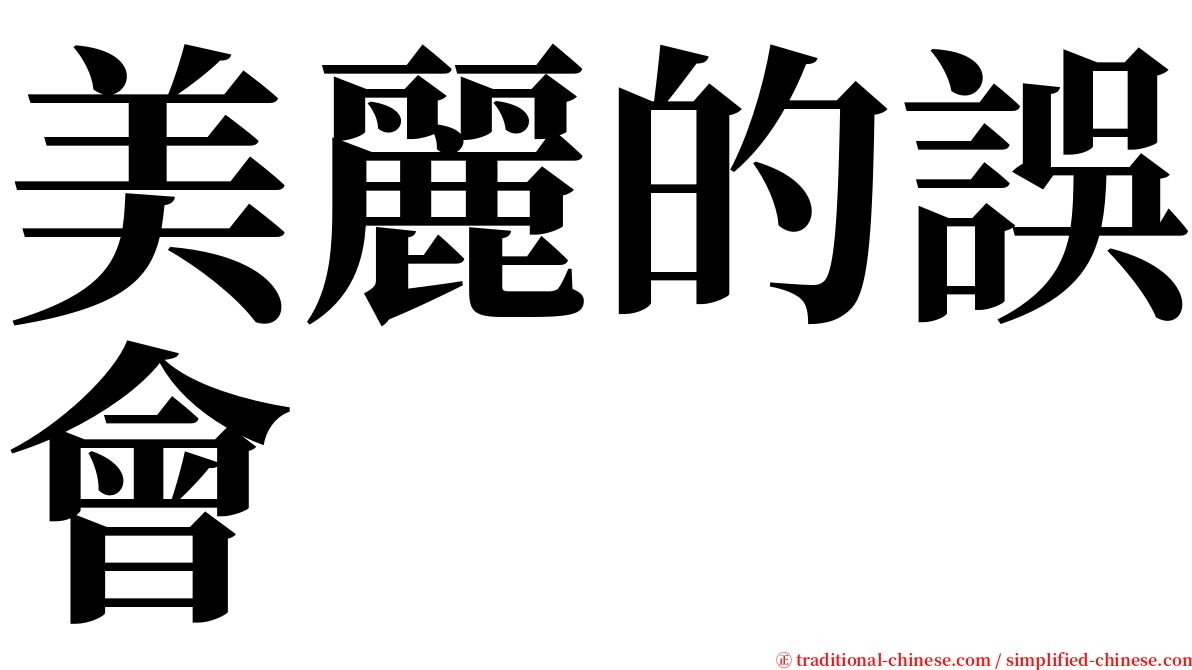 美麗的誤會 serif font