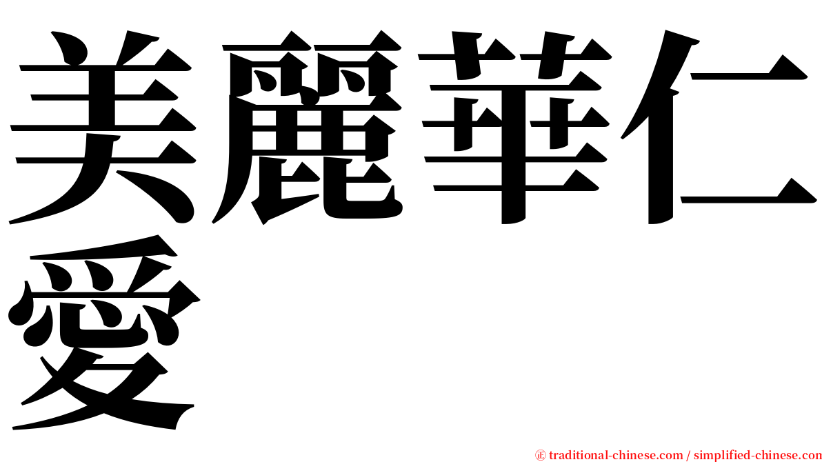 美麗華仁愛 serif font