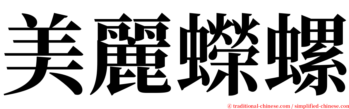 美麗蠑螺 serif font