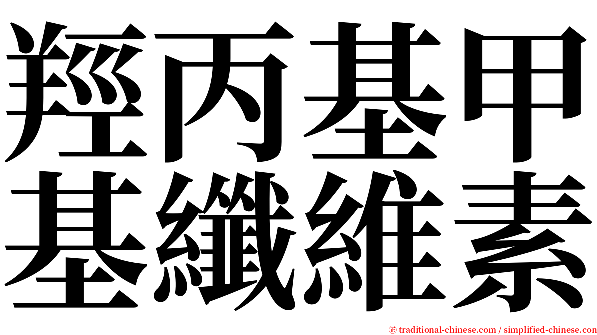 羥丙基甲基纖維素 serif font