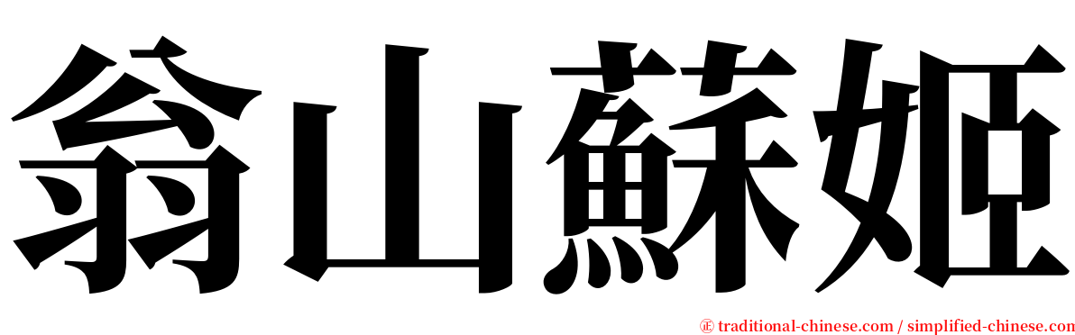 翁山蘇姬 serif font