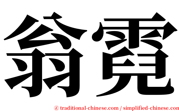 翁霓 serif font