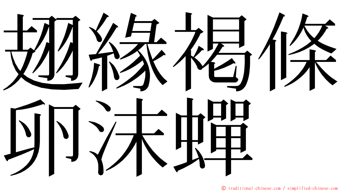 翅緣褐條卵沫蟬 ming font