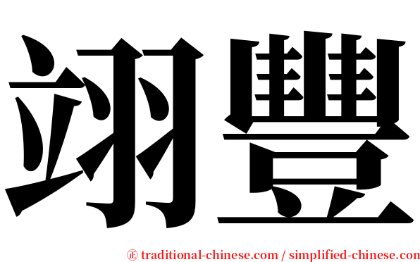 翊豐 serif font