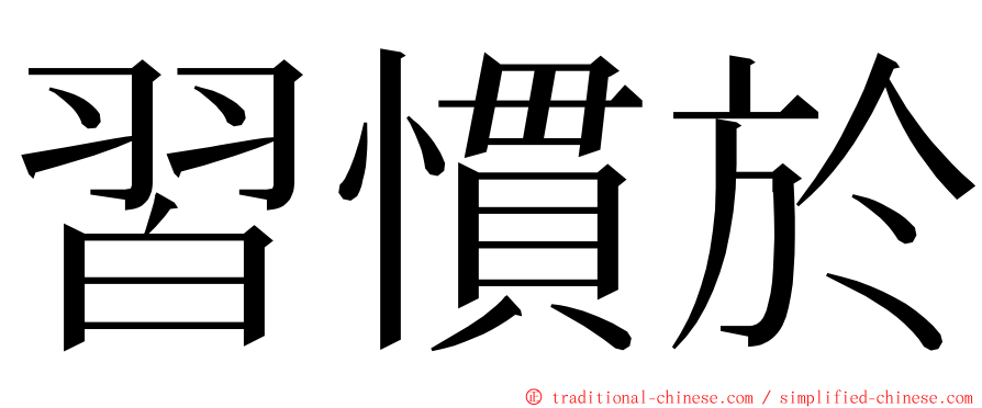 習慣於 ming font