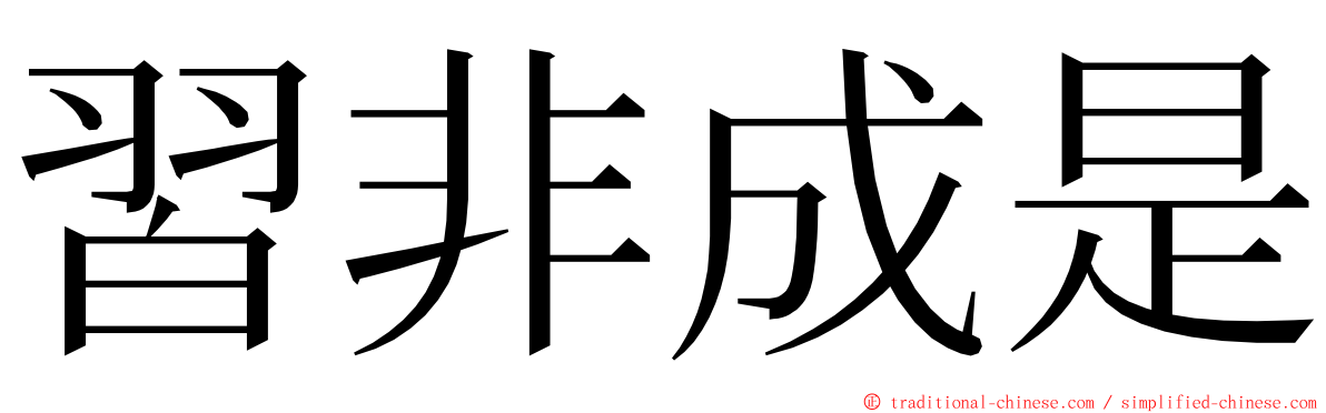 習非成是 ming font