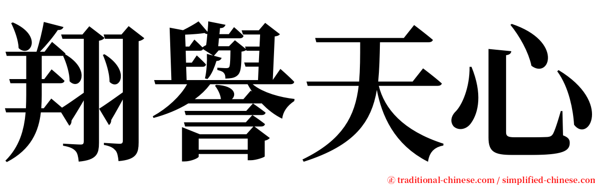 翔譽天心 serif font