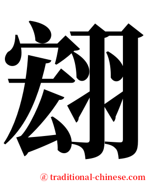 翝 serif font