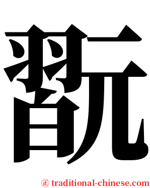 翫 serif font