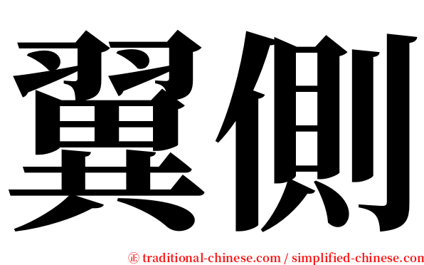 翼側 serif font