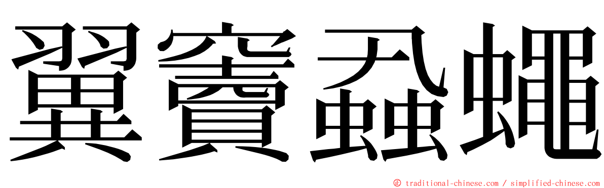 翼竇蝨蠅 ming font