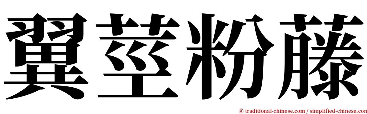 翼莖粉藤 serif font