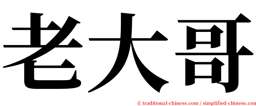 老大哥 serif font