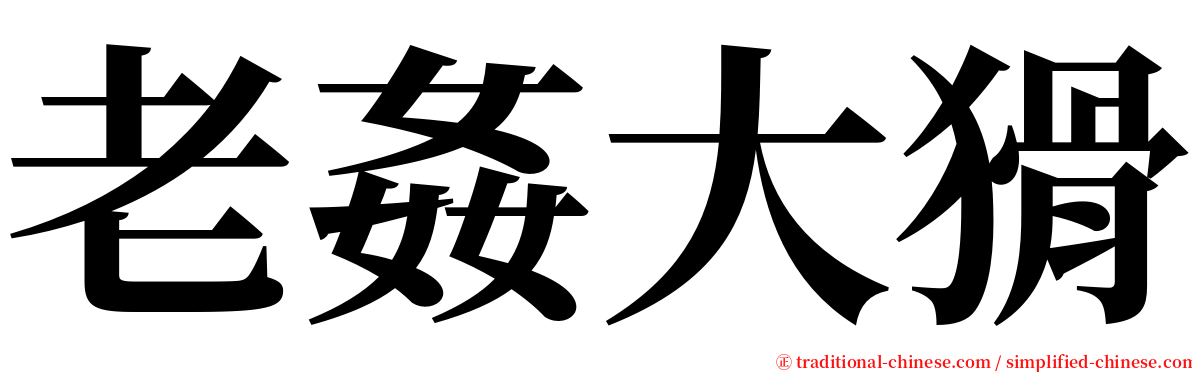 老姦大猾 serif font