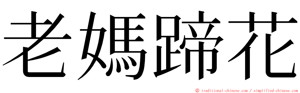 老媽蹄花 ming font