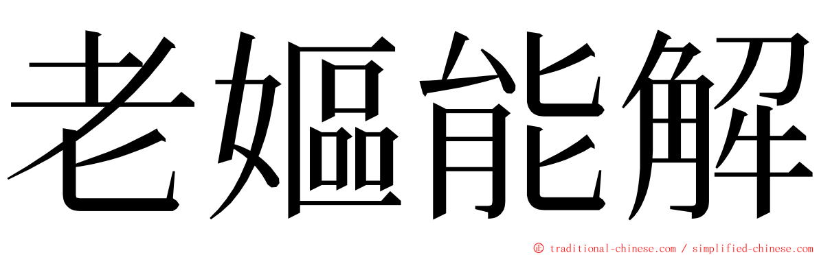 老嫗能解 ming font