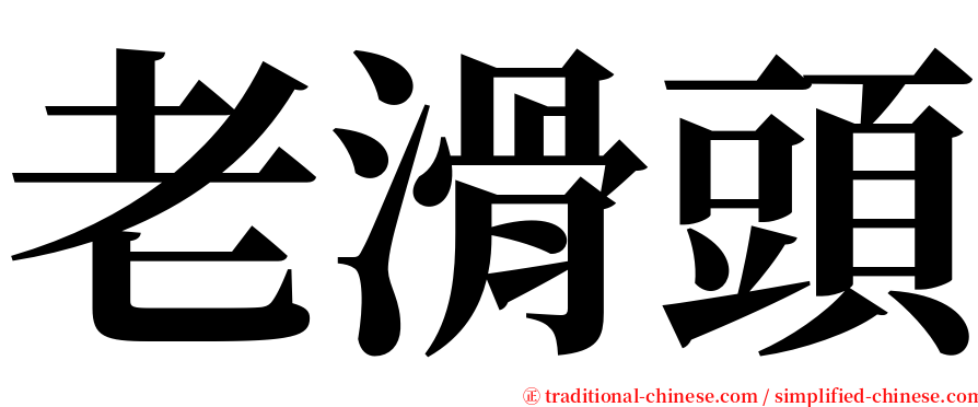 老滑頭 serif font