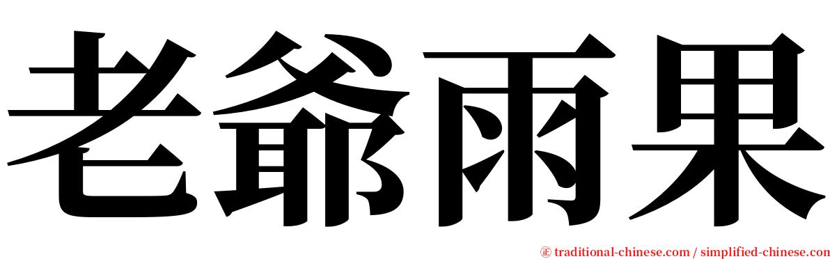 老爺雨果 serif font