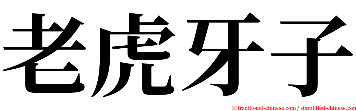 老虎牙子 serif font