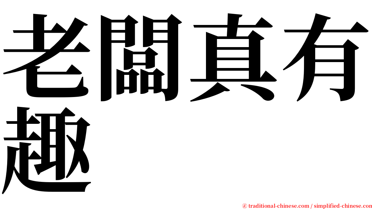 老闆真有趣 serif font