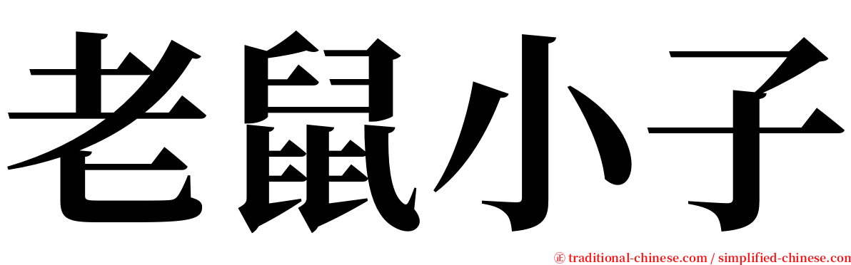 老鼠小子 serif font